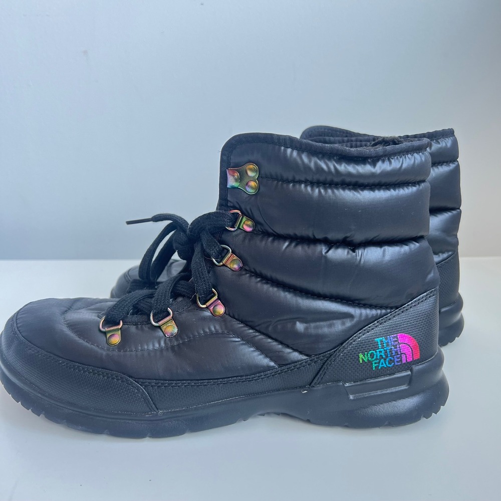 The North Face Thermoball Lace II Black Rainbow Boots Rainbow Ptown Womens 10
